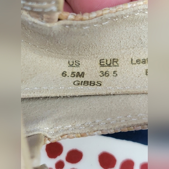 Sam Edelman Women's Gibbs Metalic leather Neutral Strappy‎ Sandals Size 6.5 M - Picture 9 of 10